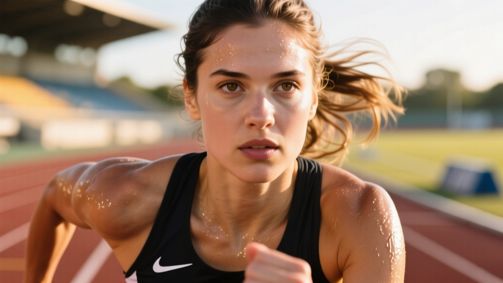 Close-up of an athlete's foot striking the slatted rubber belt of an AssaultRunner Elite curved treadmill during a heavy sprint interval
