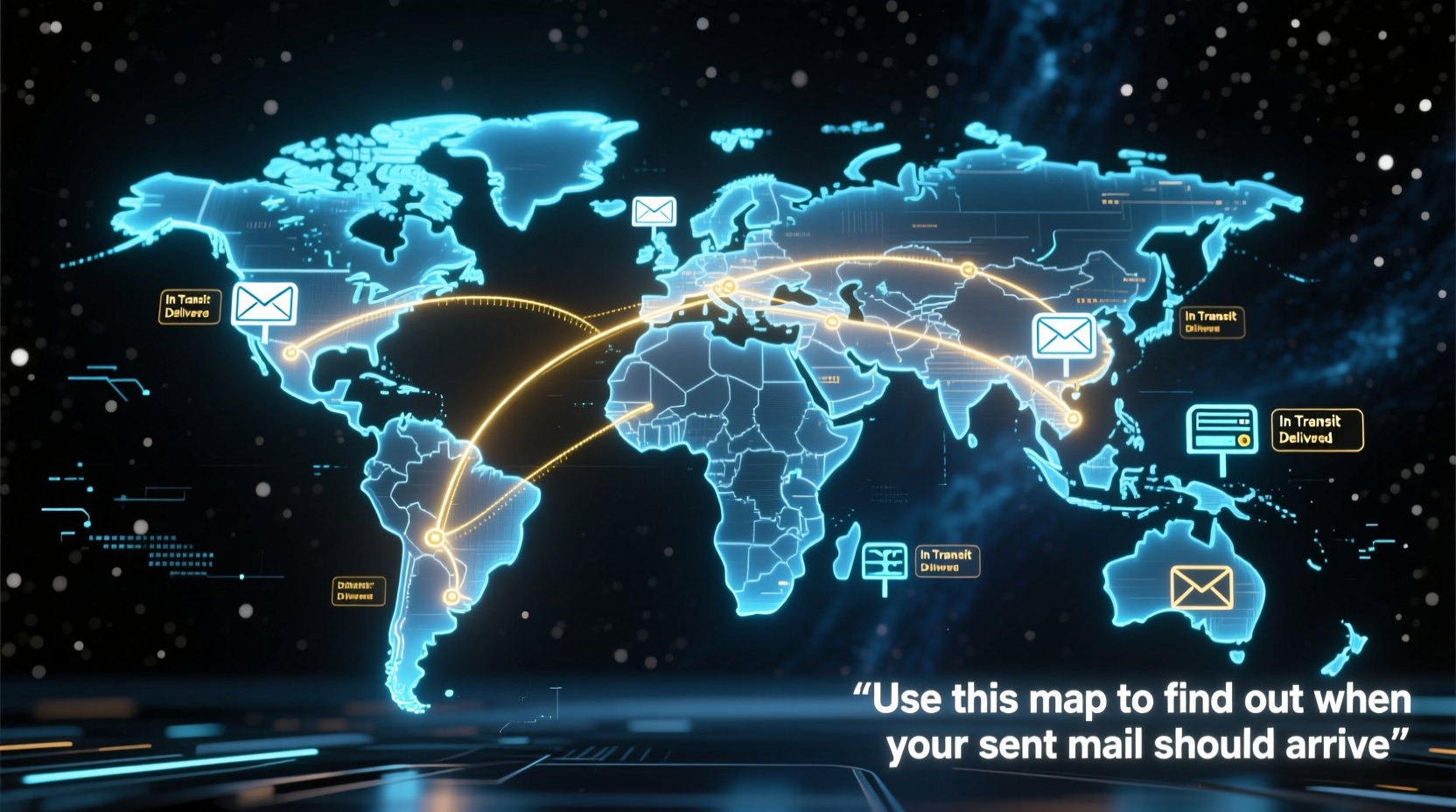 use this map to find out when your sent mail should arr