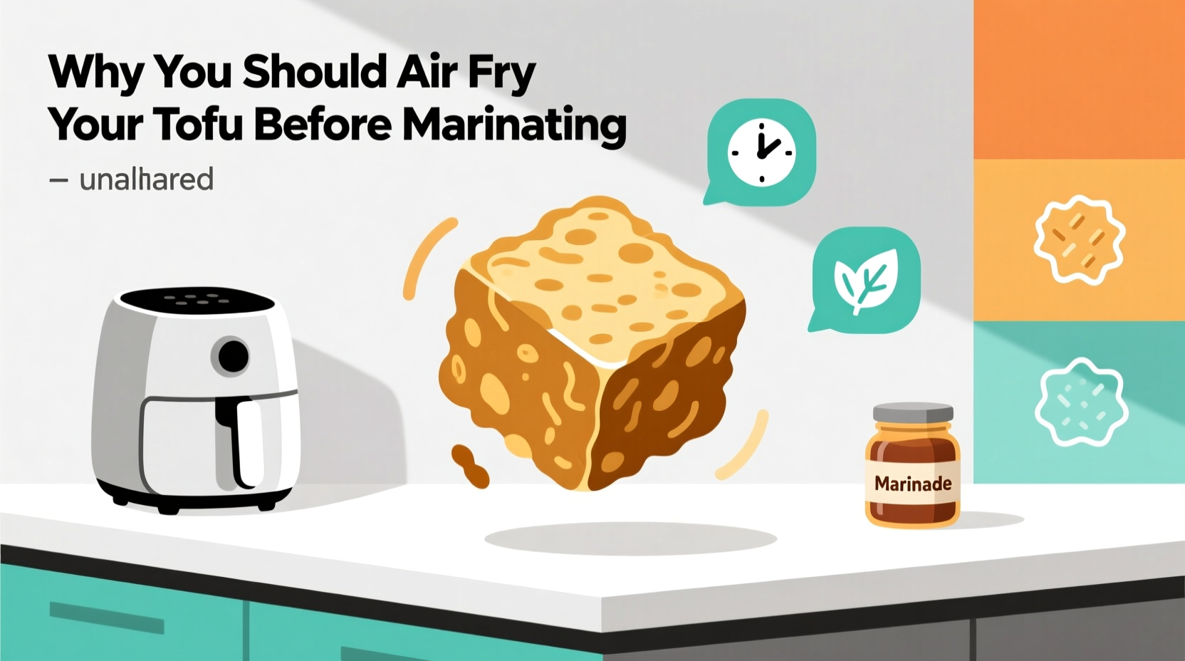 why you should be air frying your tofu before marinatin