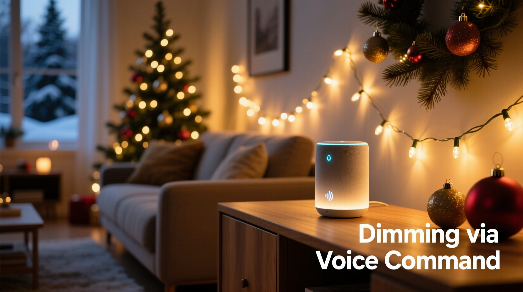 can you use voice commands to dim your christmas lights gradually