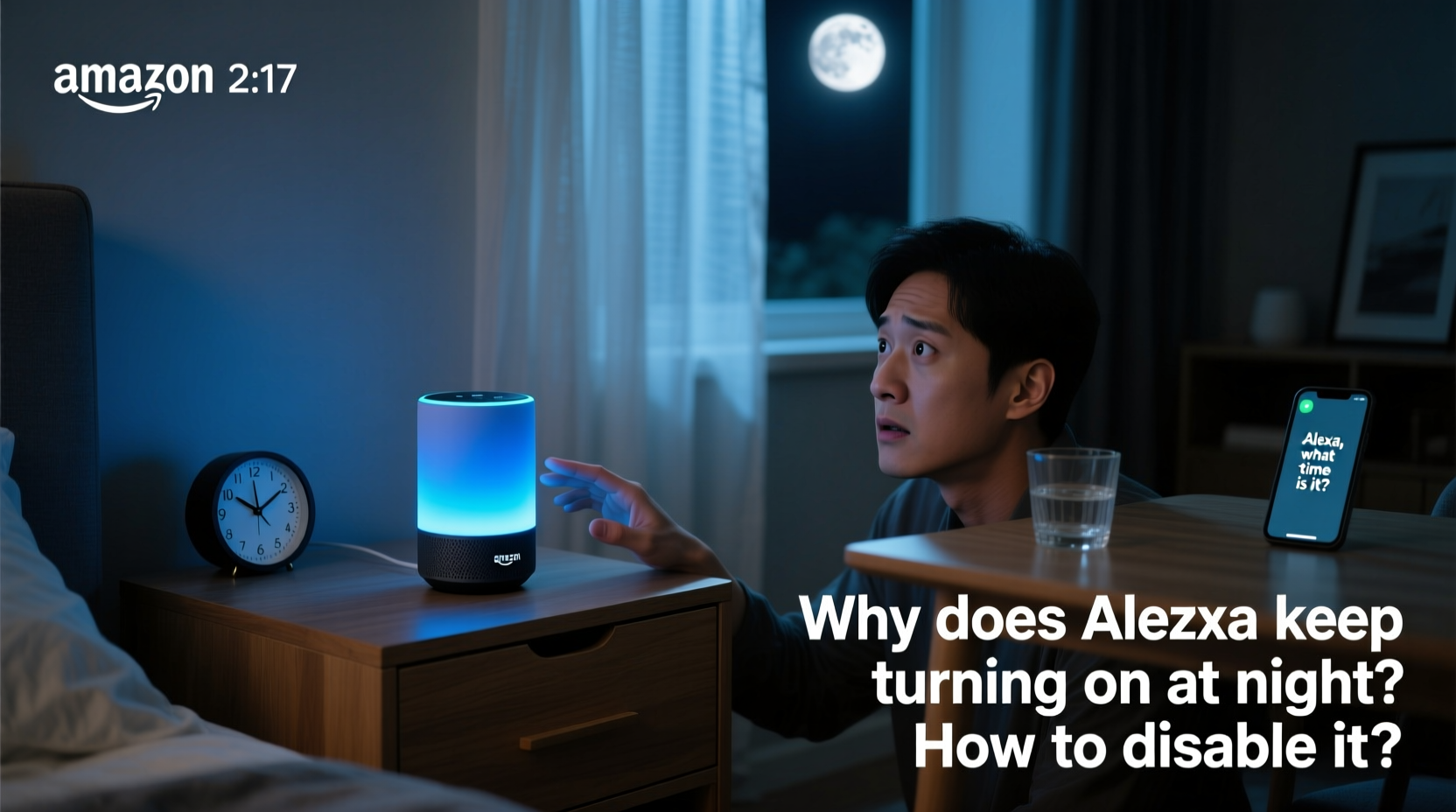 why does my alexa keep turning on at night and how to disable it