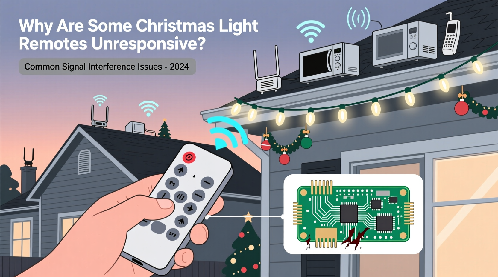 why are some christmas light remotes unresponsive common signal interference issues