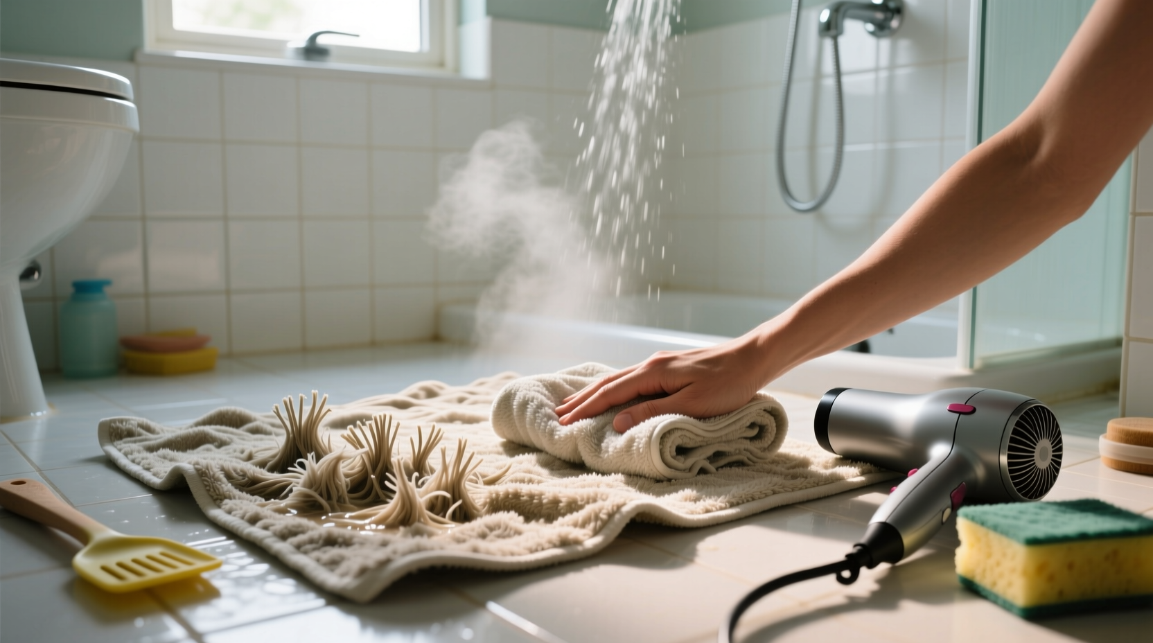 how to restore bath mat fluffiness after drying