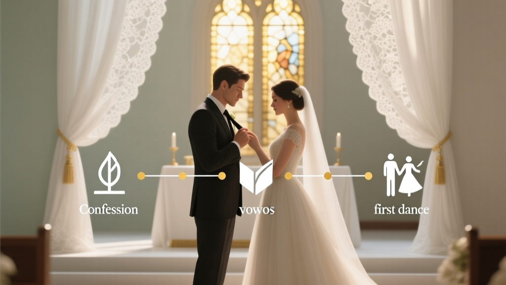 Catholic Wedding Timeline: Confession to First Dance (2026)
