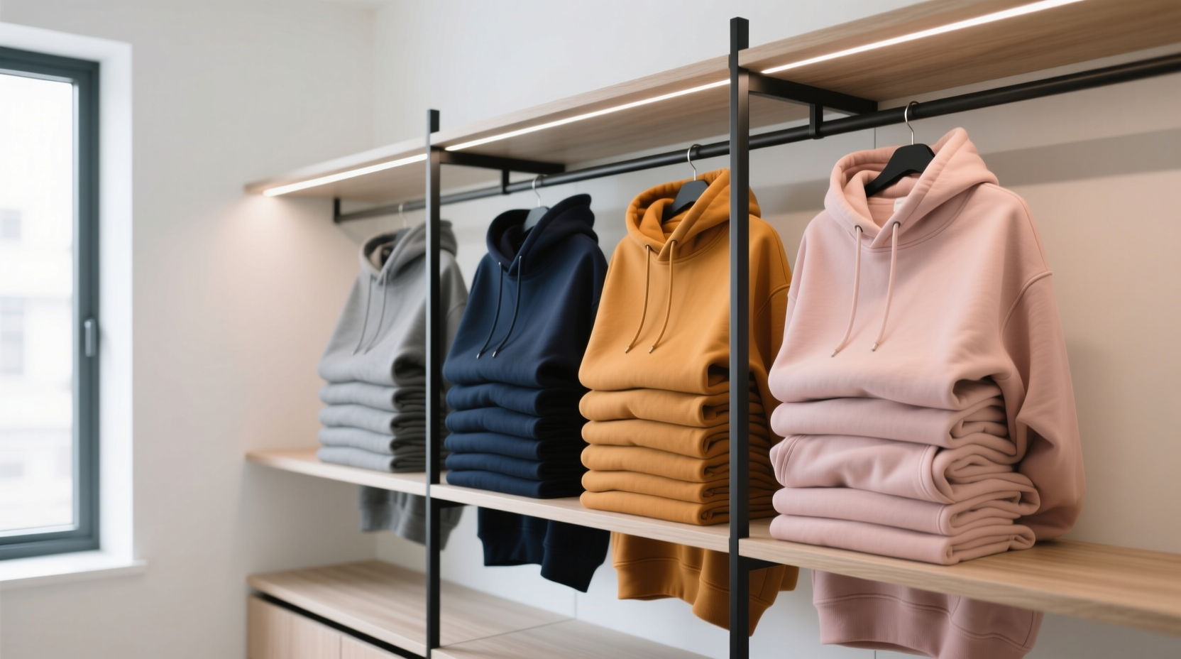 closet organization tips store oversized hoodies right