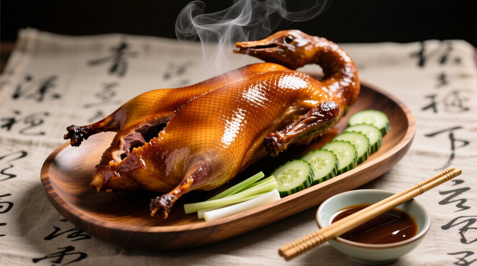 Perfectly roasted duck with crispy golden skin