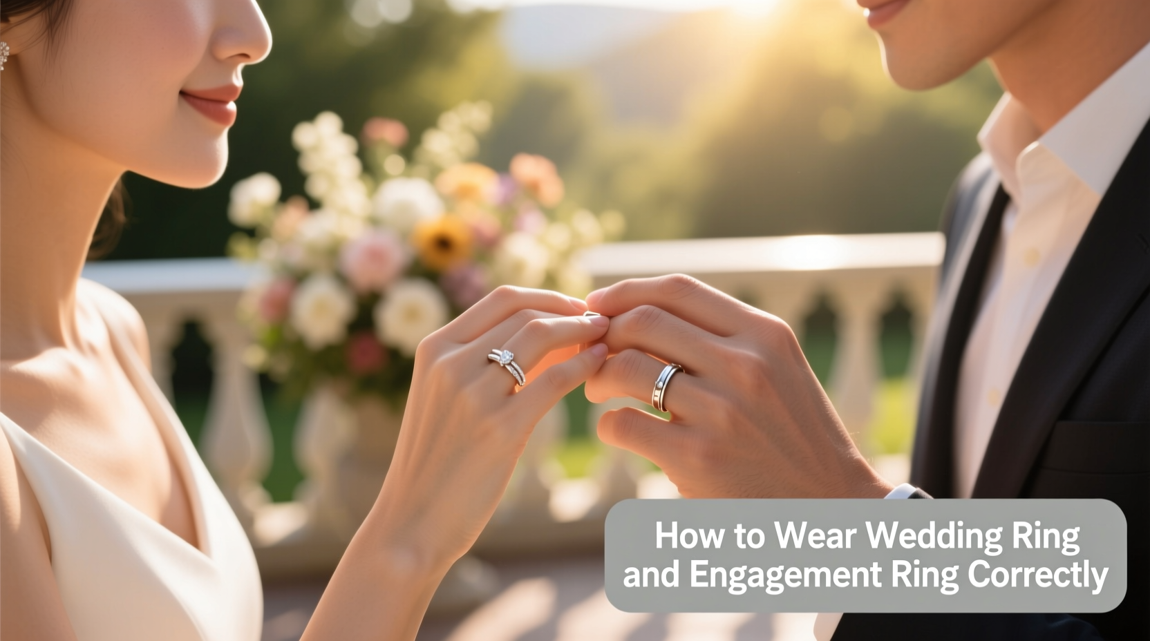 how to wear wedding ring and engagement