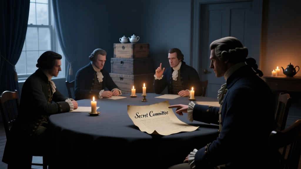 Boston Tea Party Planning: Covert Coordination Strategy