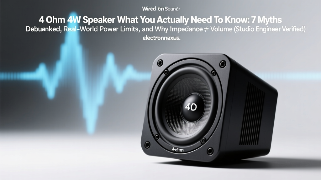 4 Ohm 4W Speaker What You Actually Need To Know: 7 Myths Debunked, Real-World Power Limits, and Why Impedance ≠ Volume (Studio Engineer Verified)