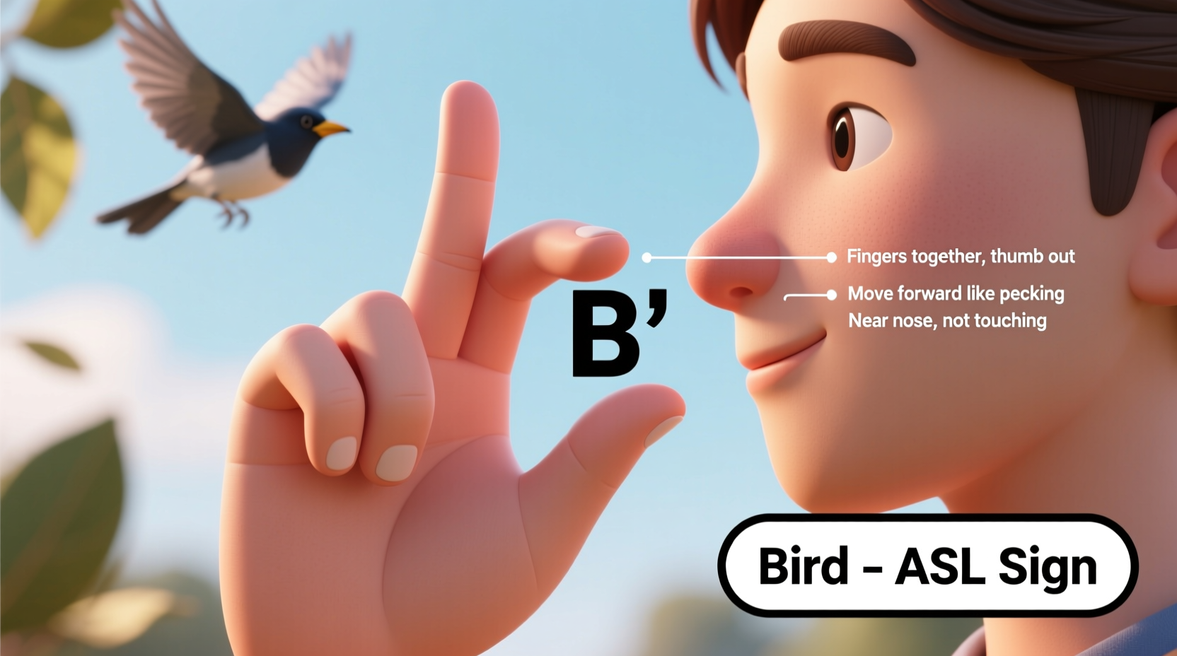 how do you say bird in sign language
