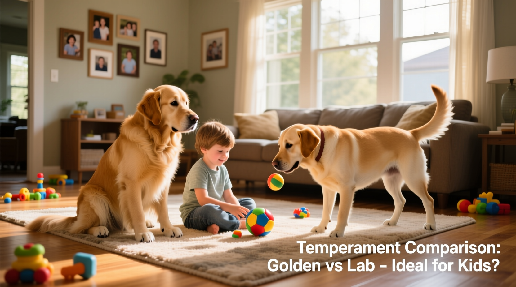 golden retriever vs labrador retriever different temperaments for families with kids