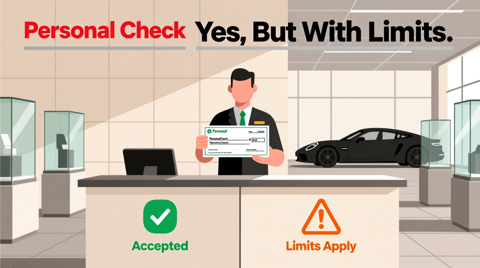 do car dealerships take personal checks