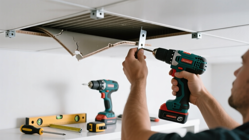 Fix Sagging Acoustic Tiles That Creak and Rattle