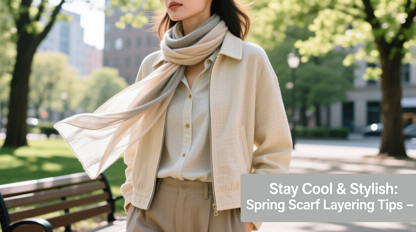 how to layer scarves in spring without sweating through your outfit