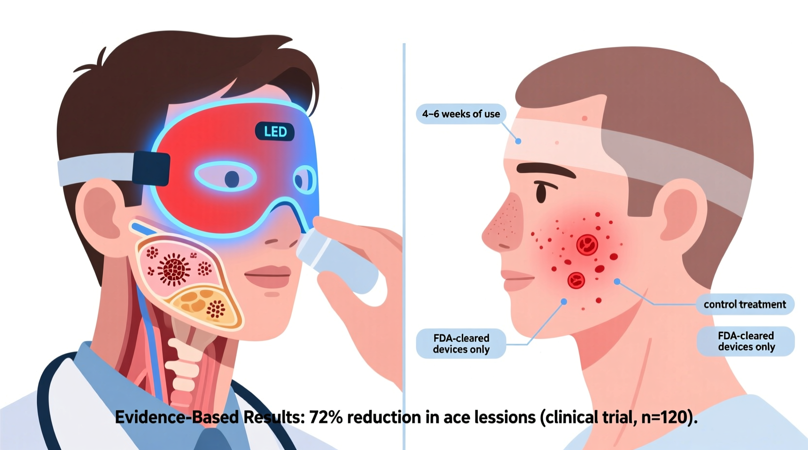 are led face masks effective for acne treatment or just beauty trend