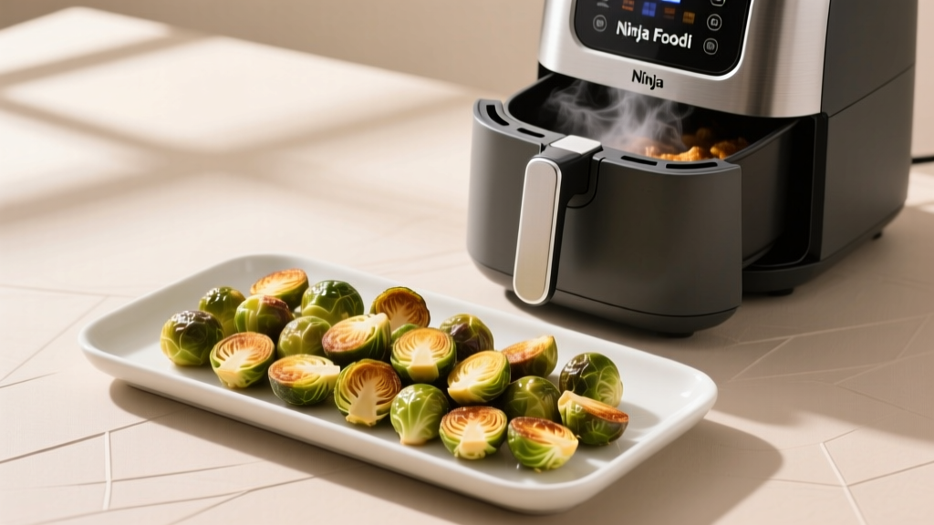 Crispy Frozen Brussels Sprouts in Ninja Foodi (Easy!)