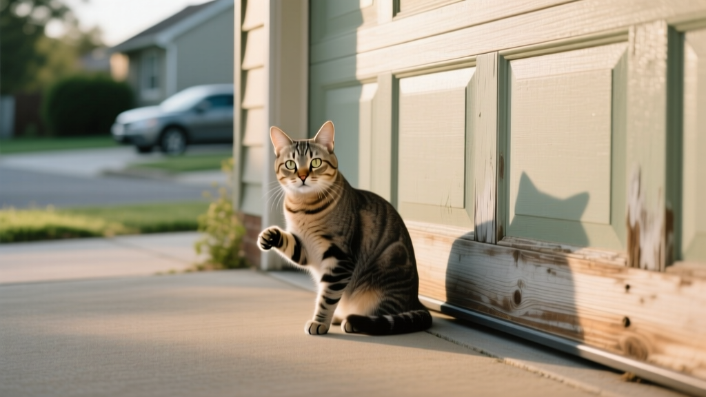 Why Cats Sit on the Garage Door Threshold