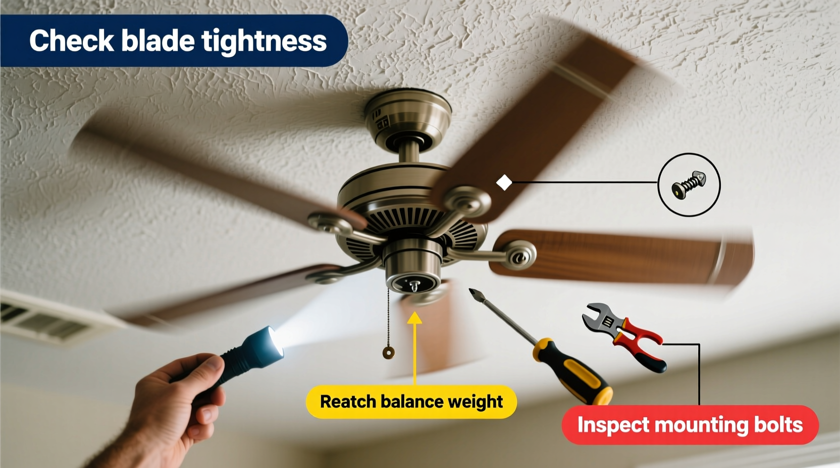 why is my ceiling fan wobbling and how to balance it in under 15 minutes