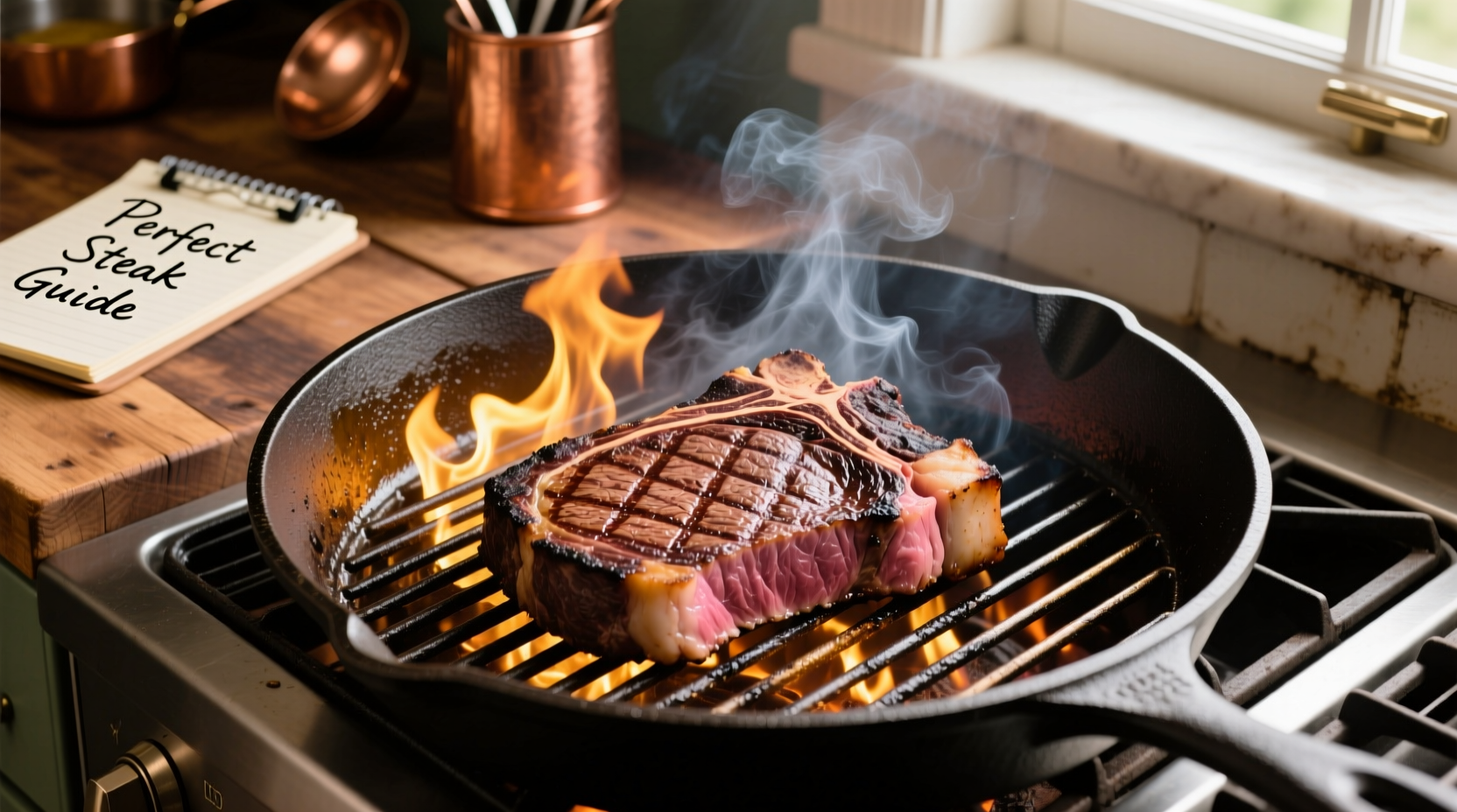 Grill temperature zones for perfect steak cooking