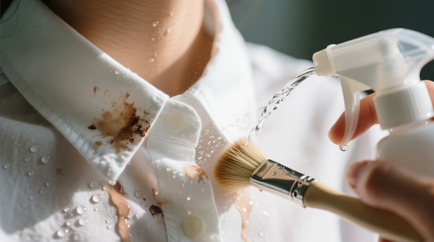 remove foundation stains from white collars without washing the whole shirt
