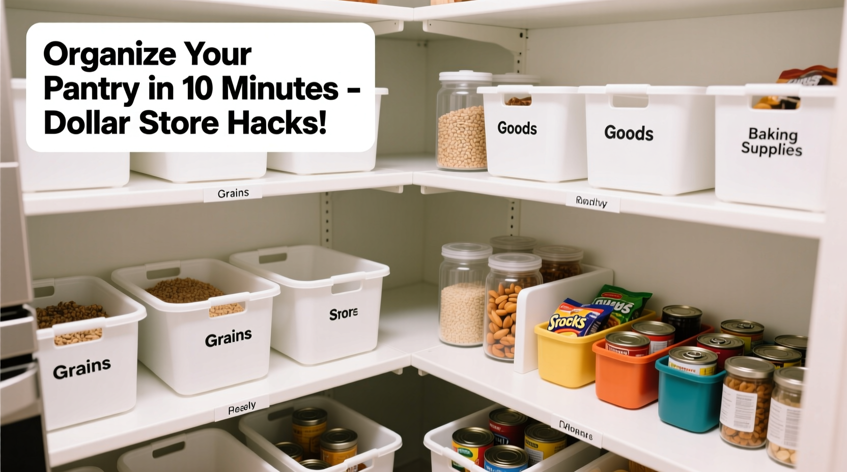 how to organize your pantry with dollar store containers effectively