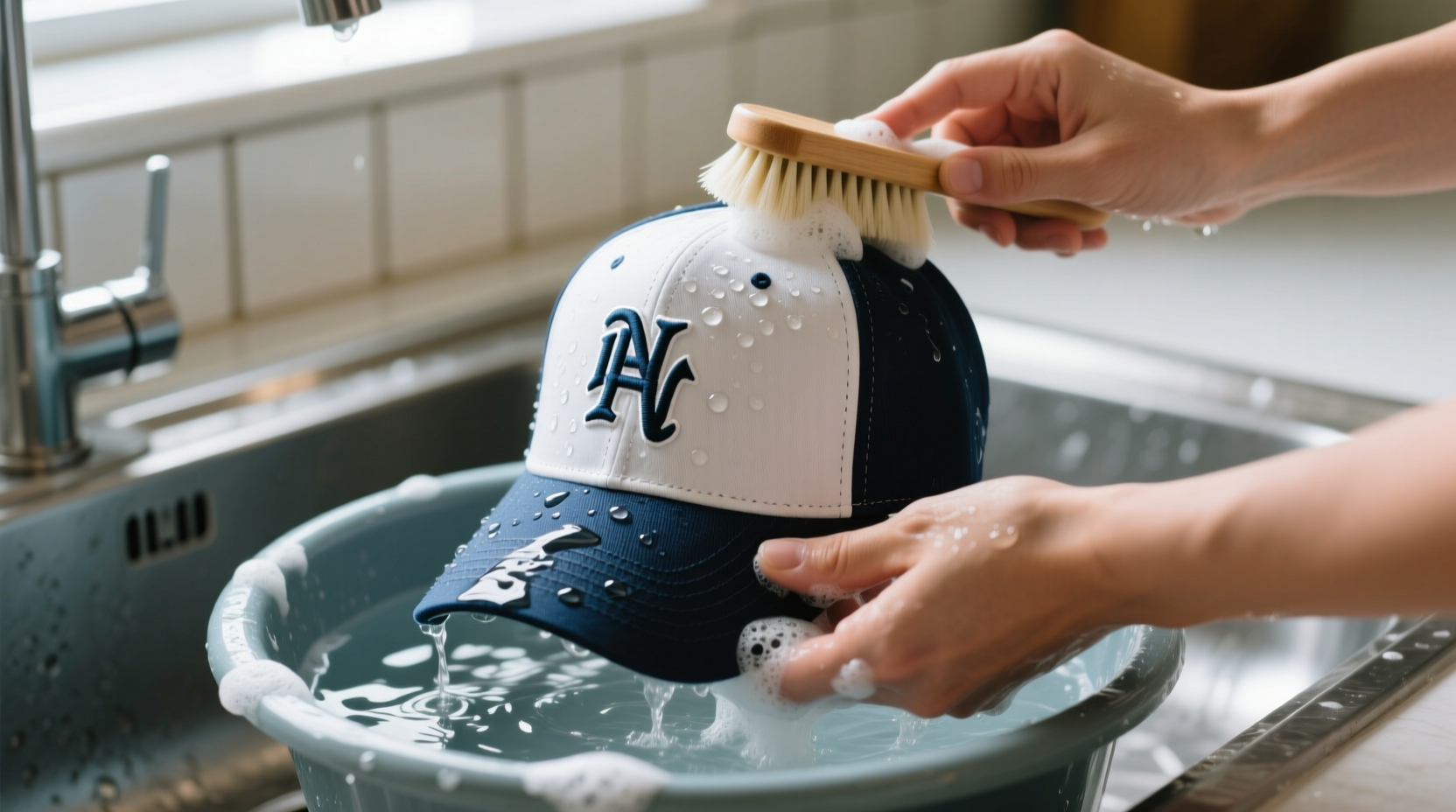 how to wash baseball cap