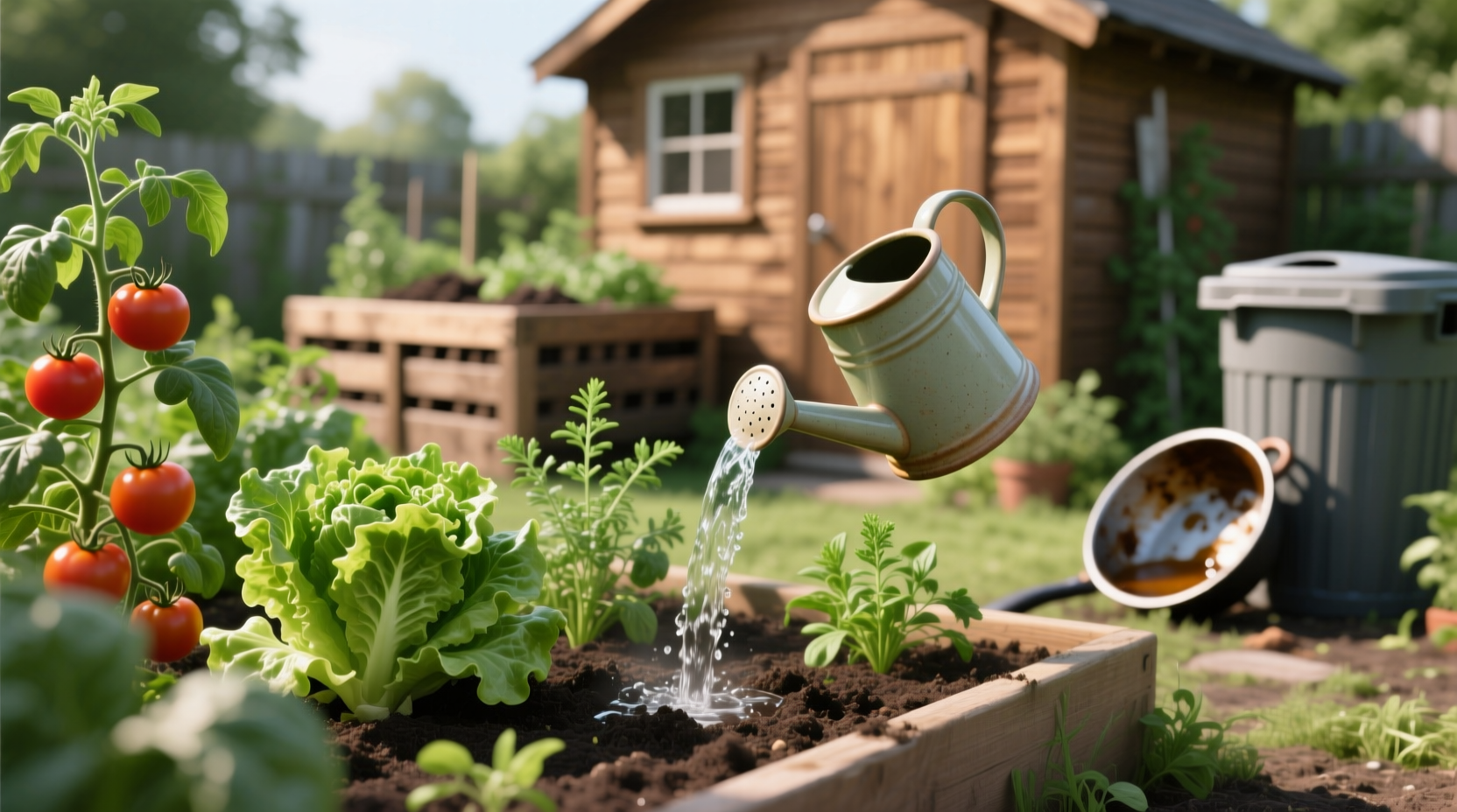never use cooking water in your garden