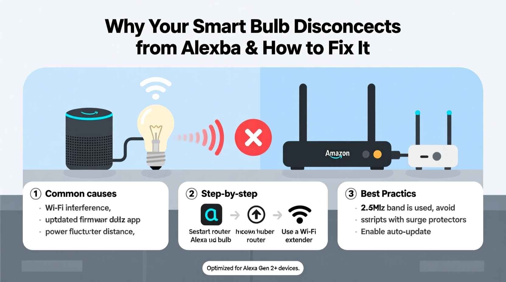 why does my smart light bulb keep disconnecting from alexa and how to stabilize it