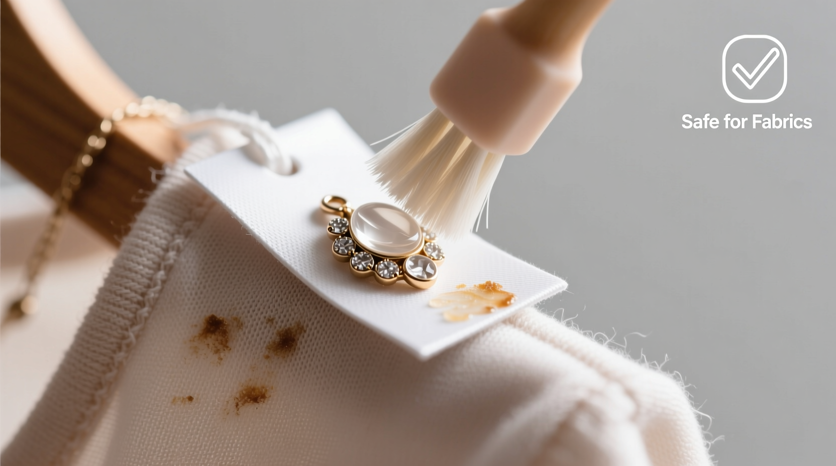 remove adhesive residue from costume jewelry
