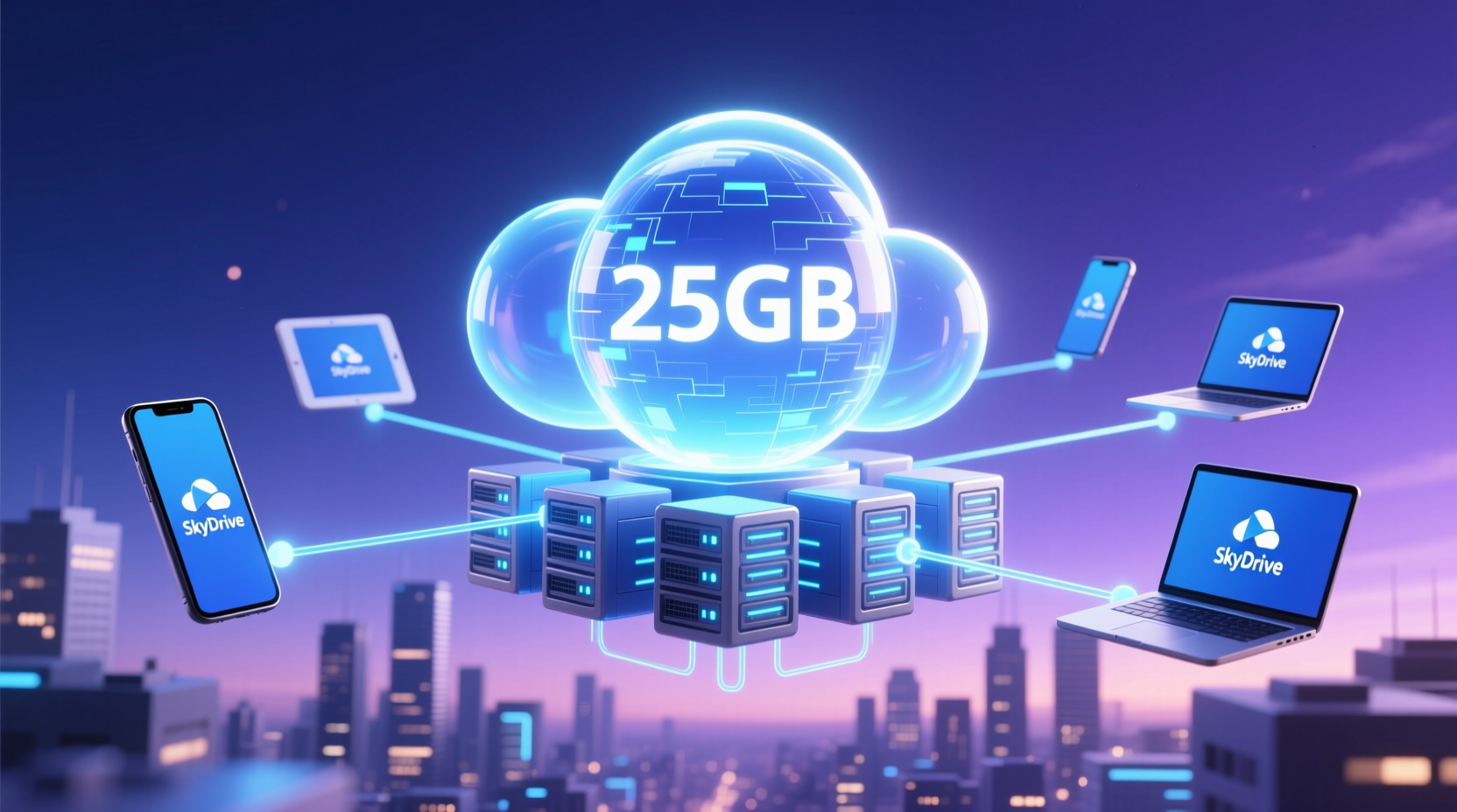 skydrive upgrade goes live with 25gb of space