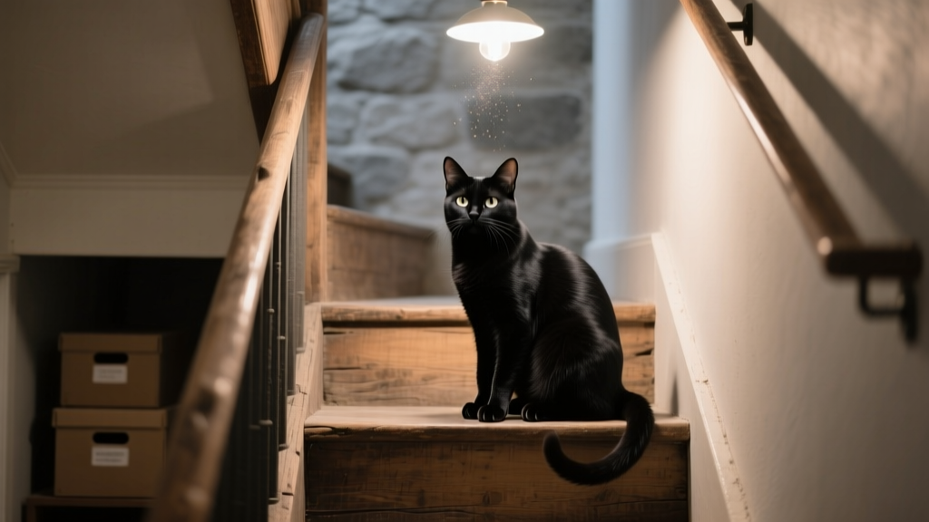 Why Cats Sit on the Basement Stairs Top