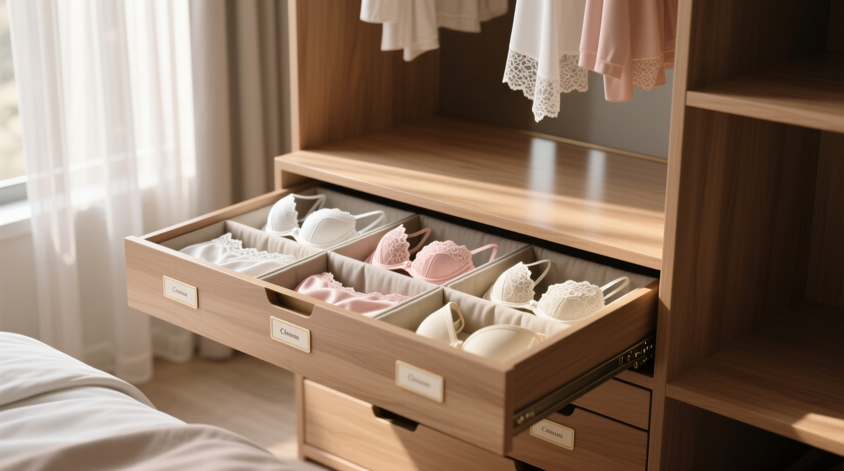 lace lingerie storage snag free drawer system