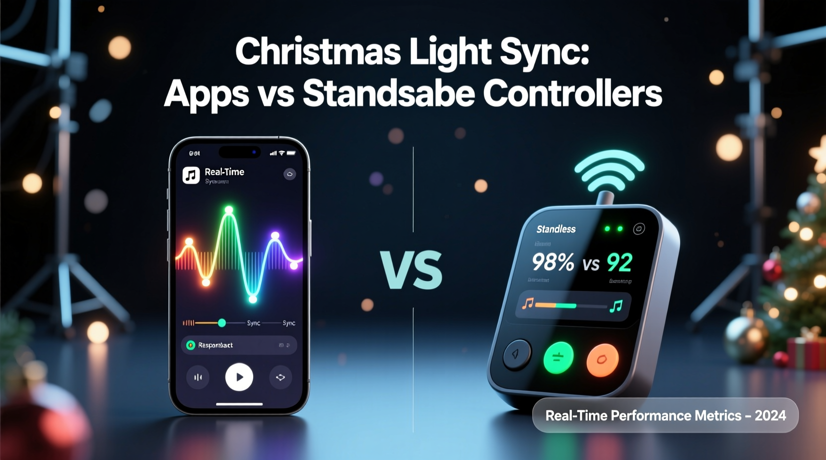 christmas light sync to music apps vs standalone controllers which deliver smoother rhythm matching