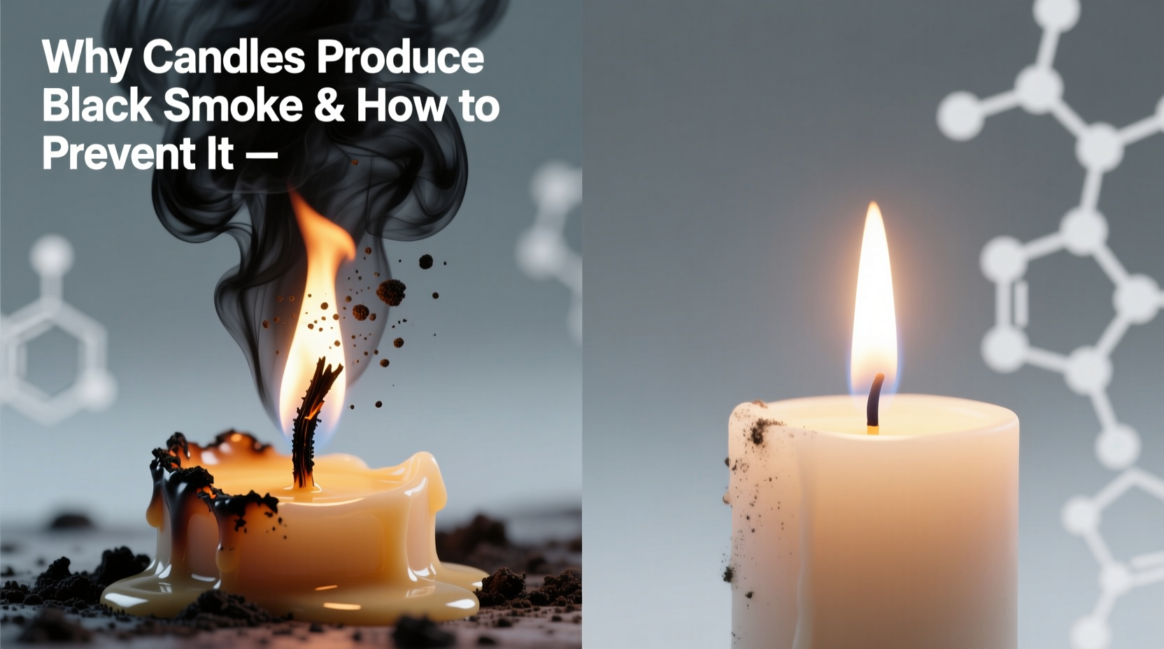 why do some candles produce black smoke and how to prevent it