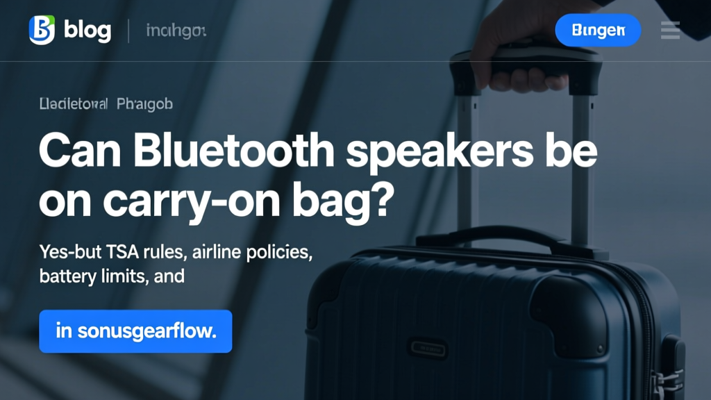 Bluetooth Speakers on Carry-On: TSA Rules 2026