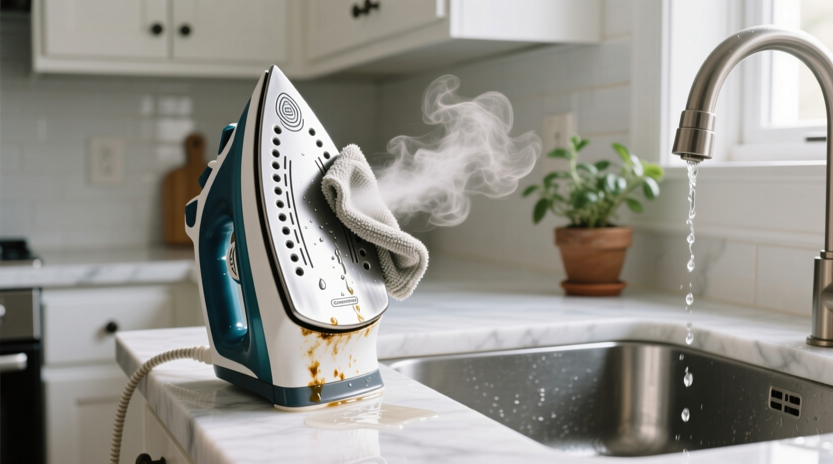 how to clean an iron