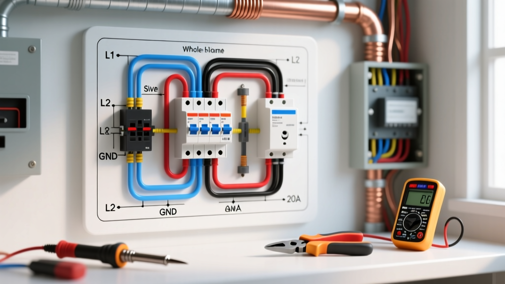Wiring Diagram for Surge Protector: Whole-Home Panel Setup