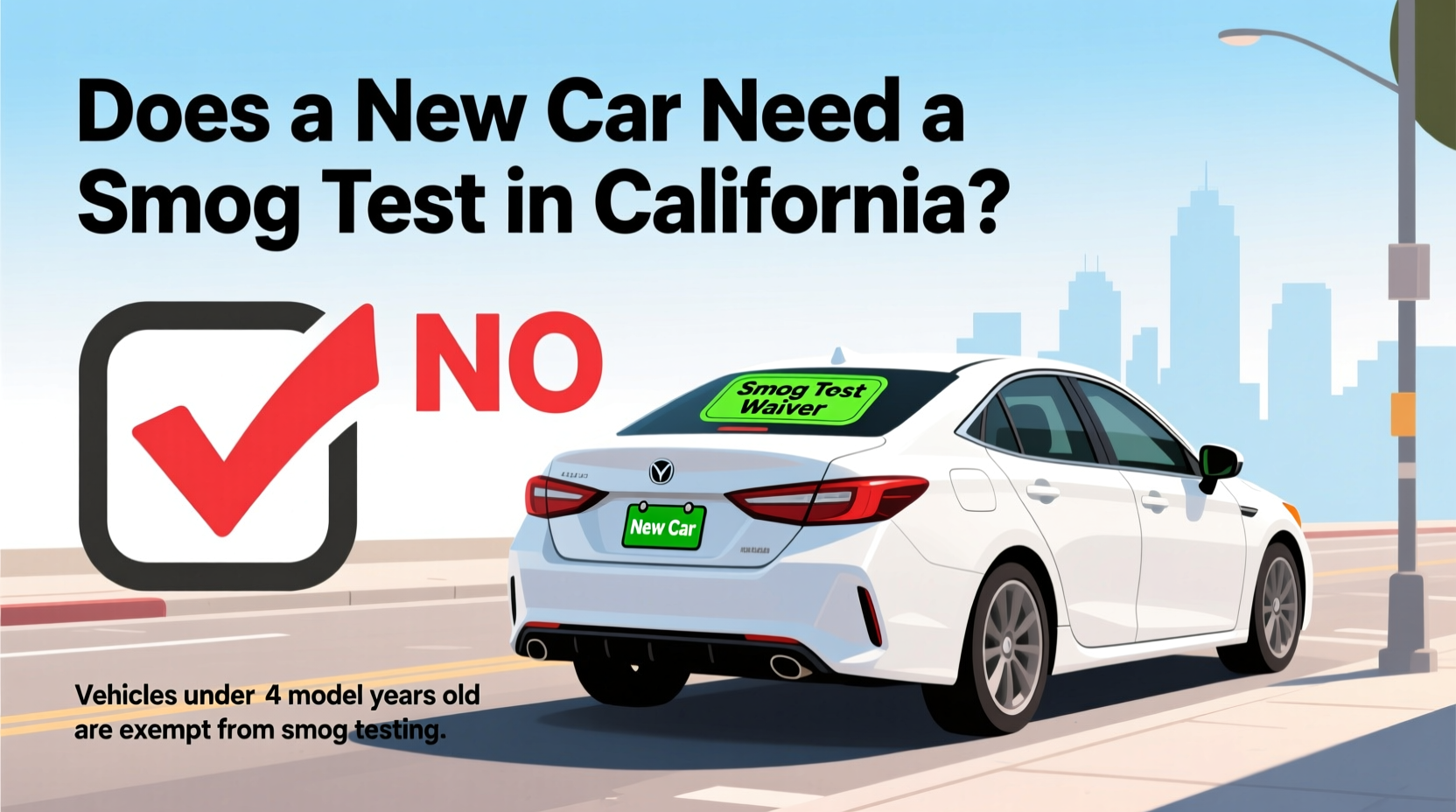 does new car need smog test california