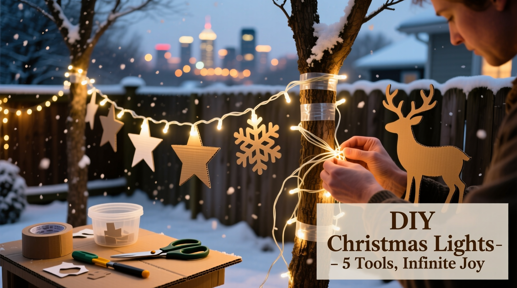 how to make your own custom christmas light display with minimal tools