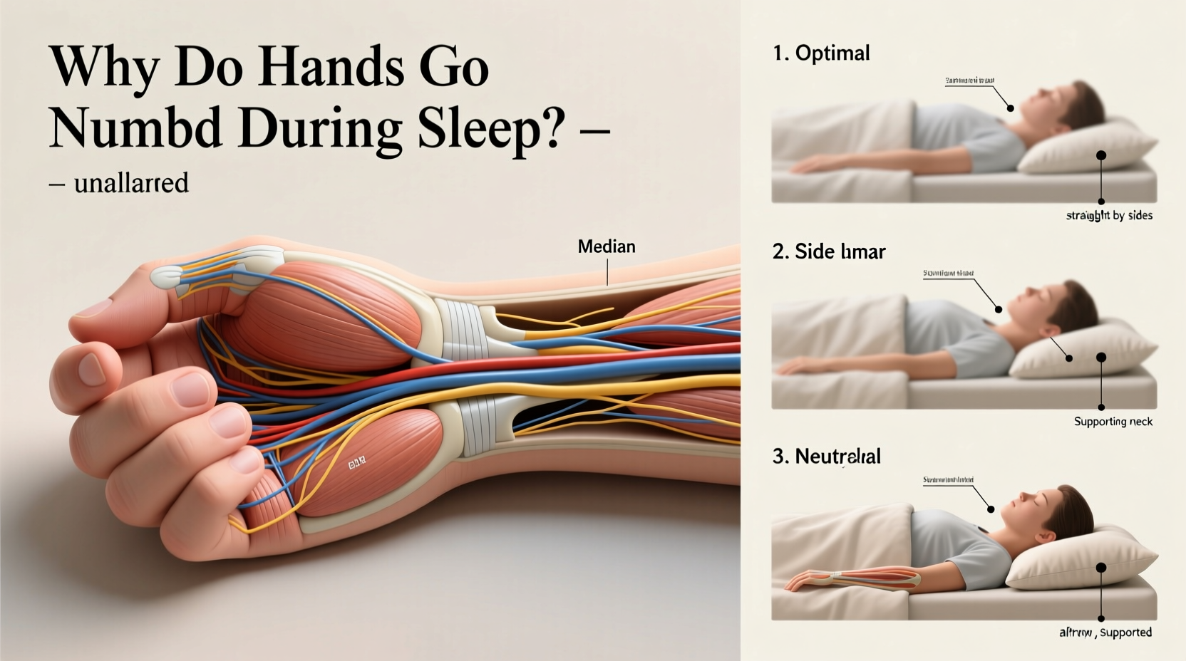 why do my hands get numb while sleeping and what sleeping positions help