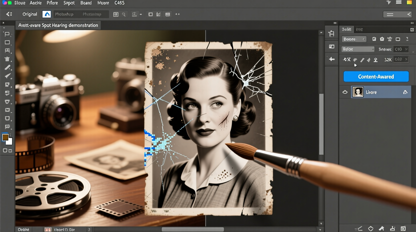 use content aware spot healing in photoshop cs5 to remo
