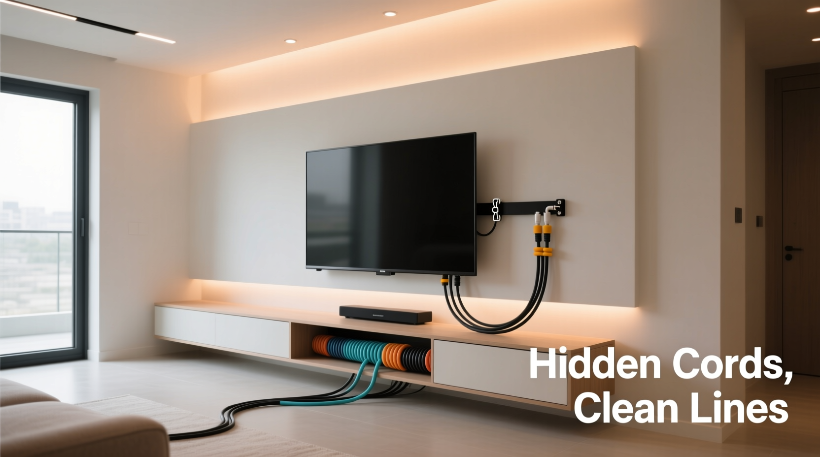 best ways to hide cords behind your tv stand for a clean look