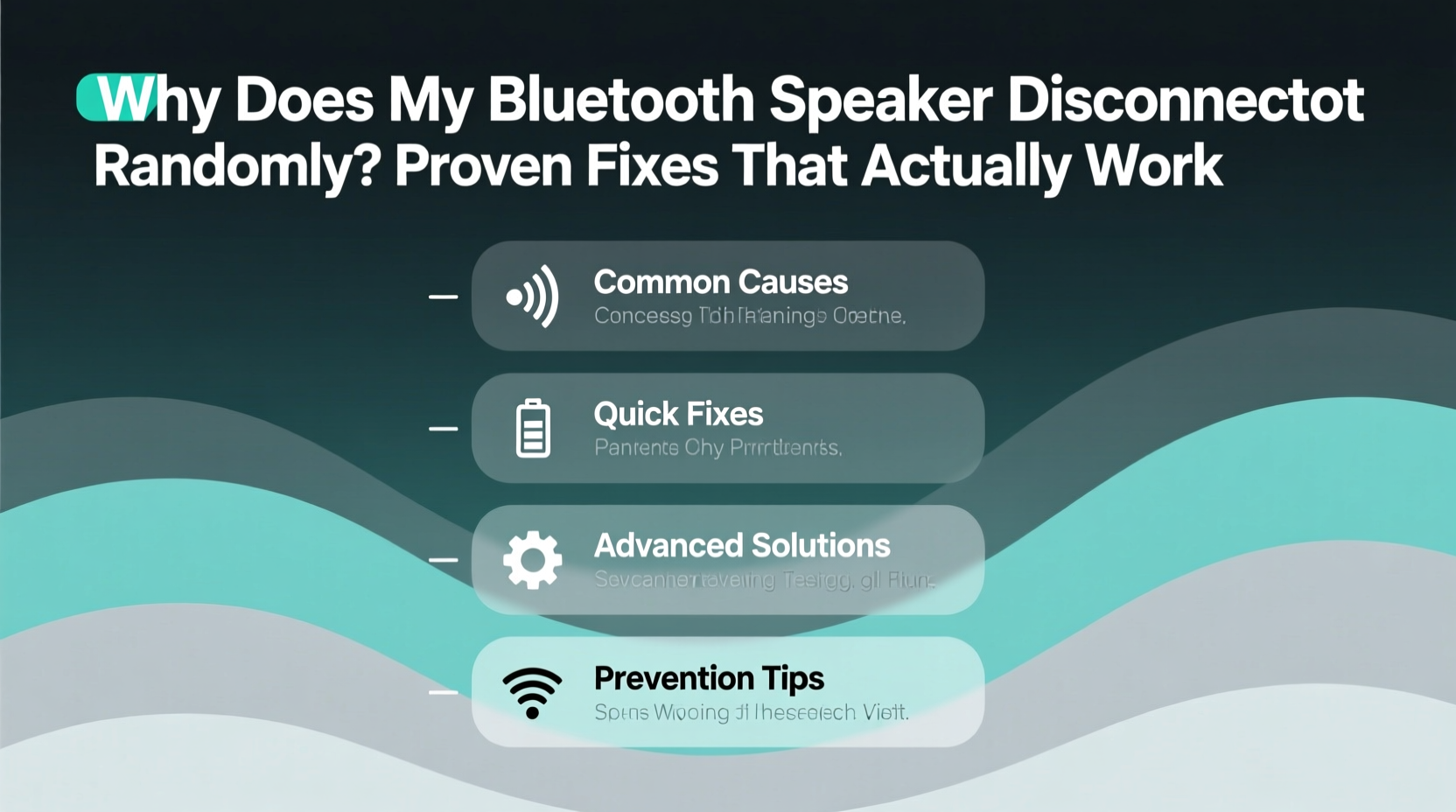 why does my bluetooth speaker disconnect randomly proven fixes that help