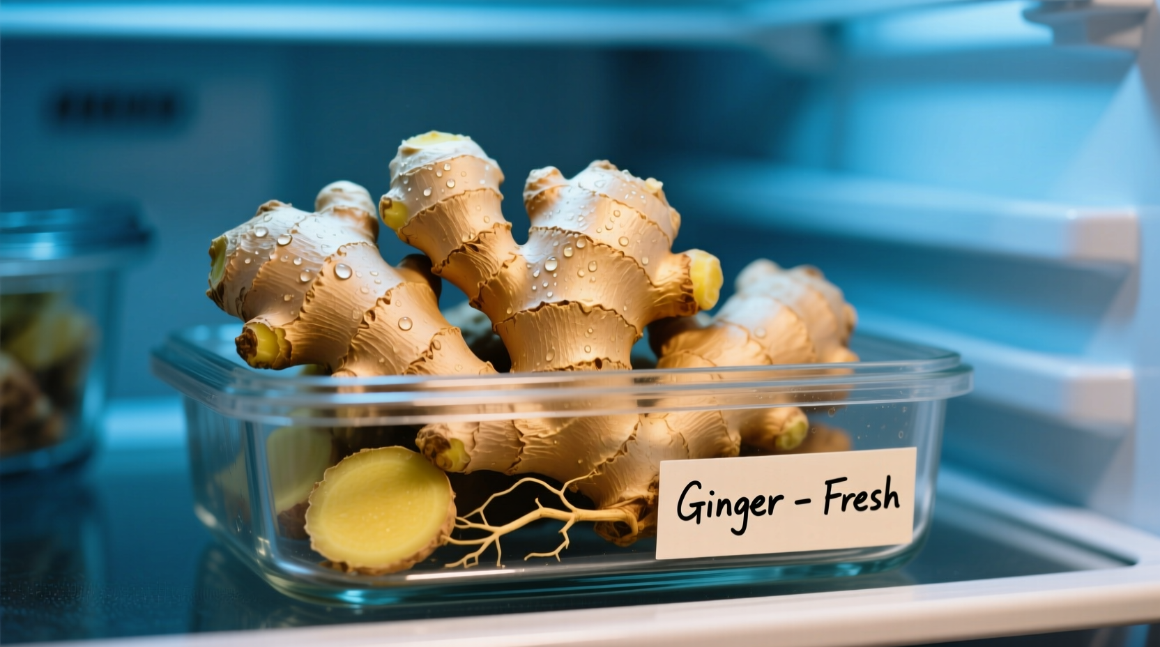 Visual comparison of fresh vs spoiled ginger root