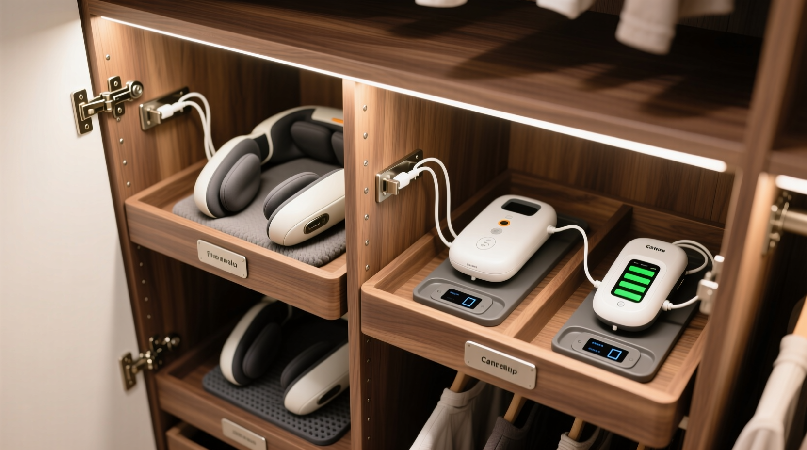 closet organization tips for tens heated massagers