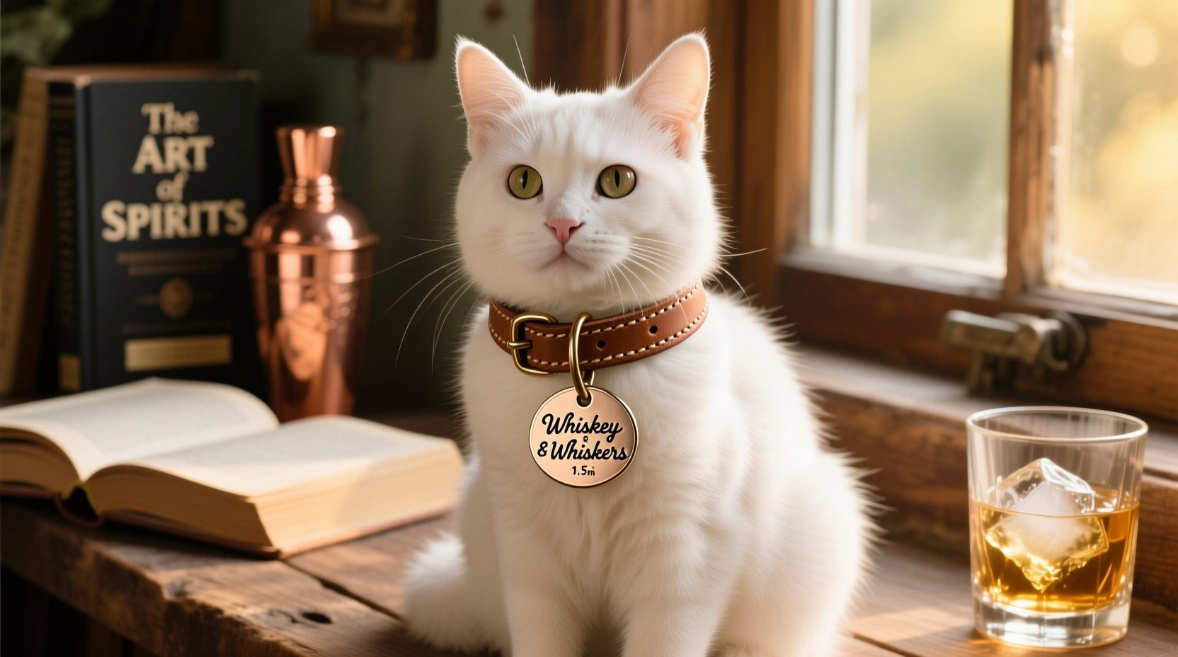 how to personalize a pet’s collar with a tiny liquor-themed tag