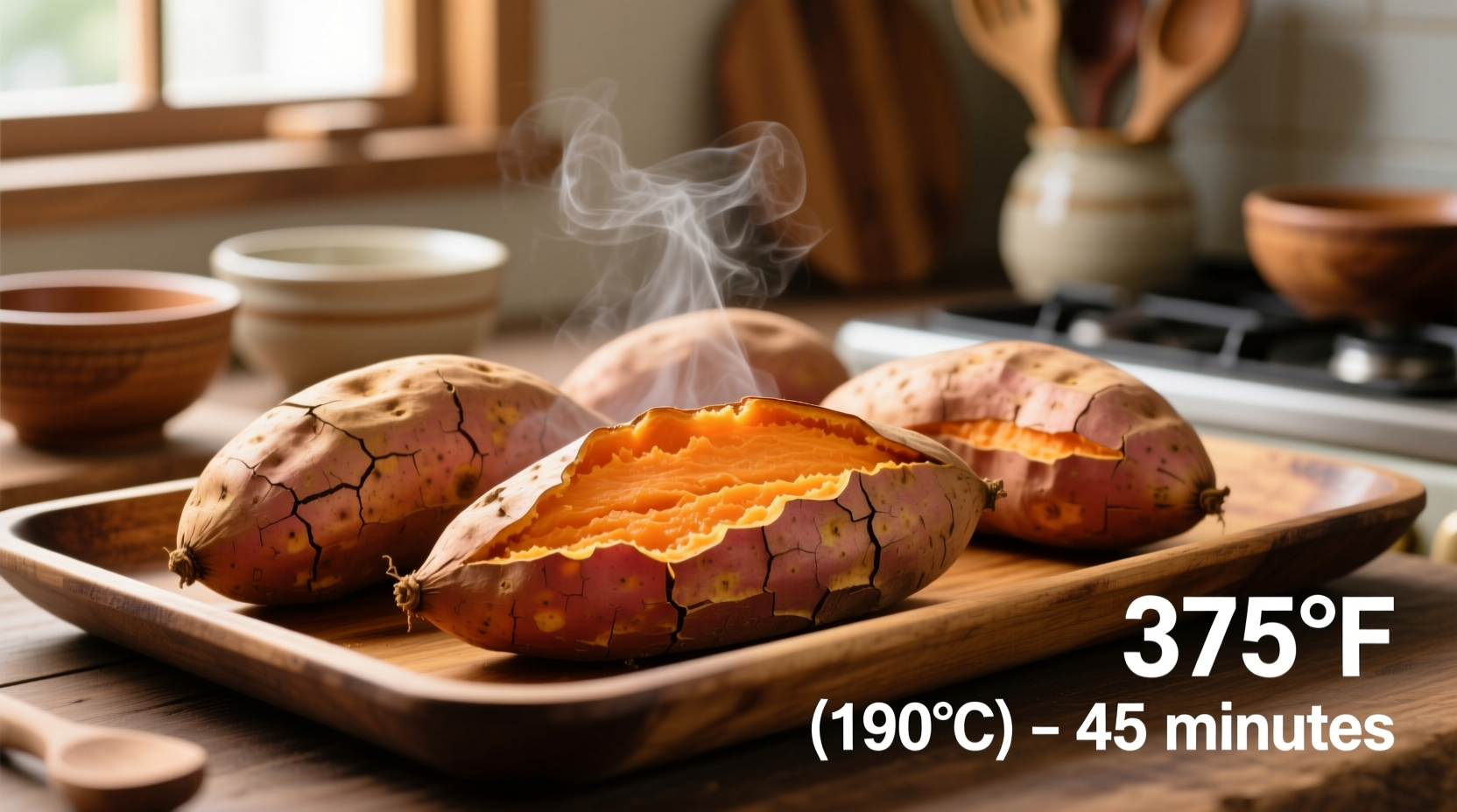 what temperature to cook sweet potatoes