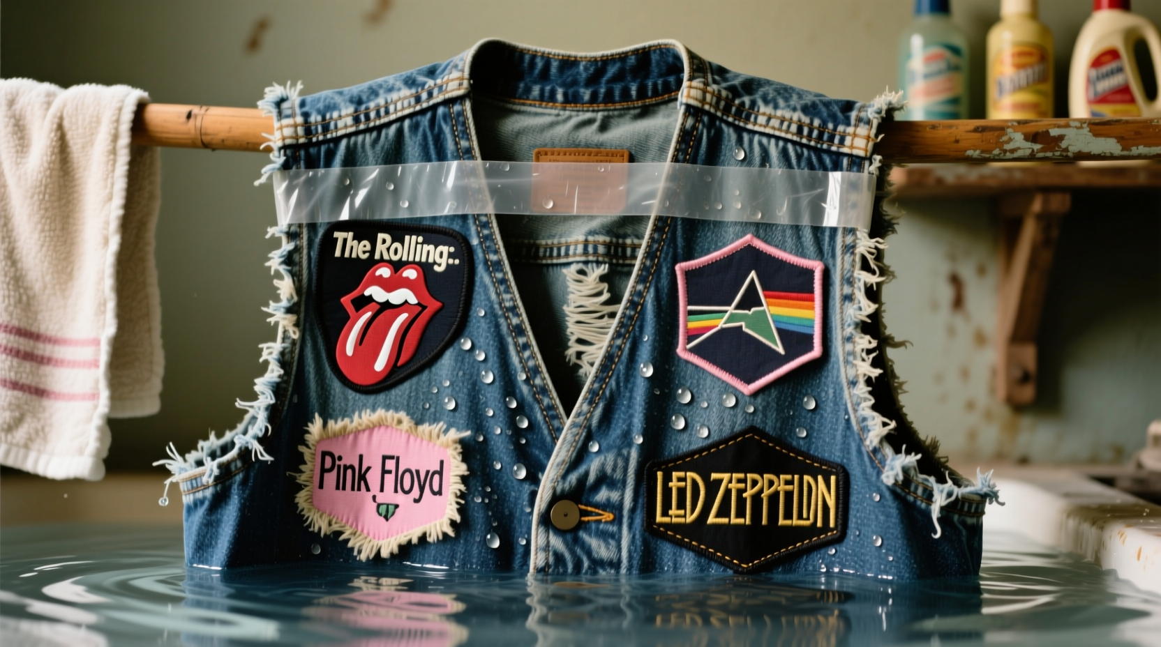 how to wash vintage band patches safely
