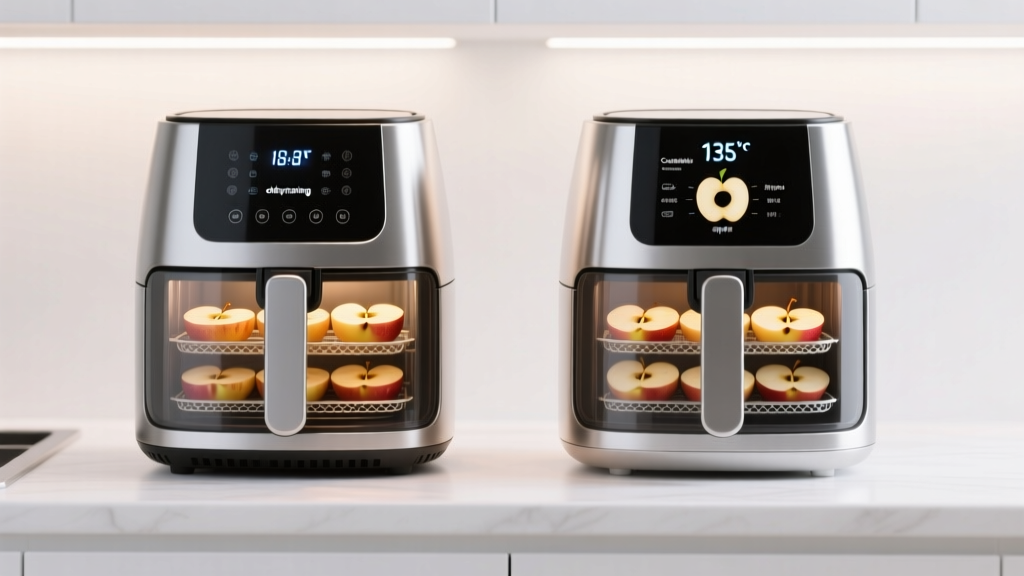 Air Fryer 'Dehydrate' Preset vs. Custom 135°F: Apple Ring...
