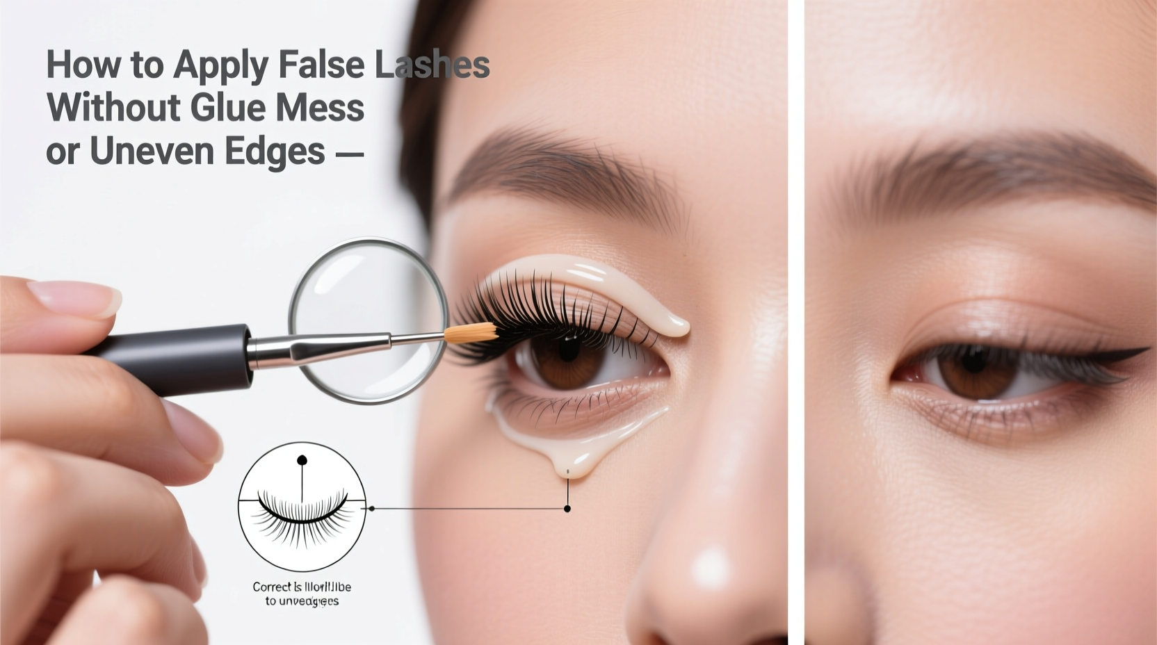 How To Apply False Lashes Without Glue Mess Or Uneven Edges